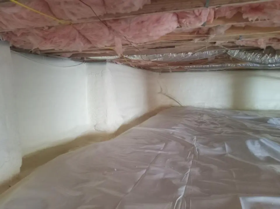 Crawl space encapsulation with closed-cell spray foam for Spray Foam Roofing in Grayson Valley