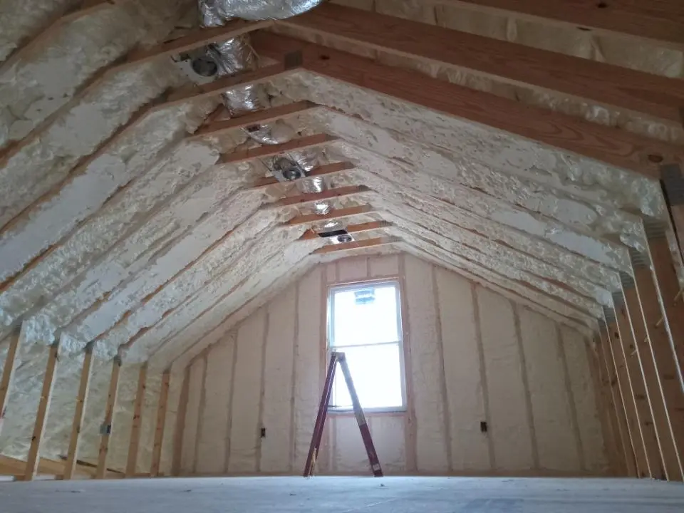Spray foam roofing application for Crawl Space Insulation project in Grayson Valley